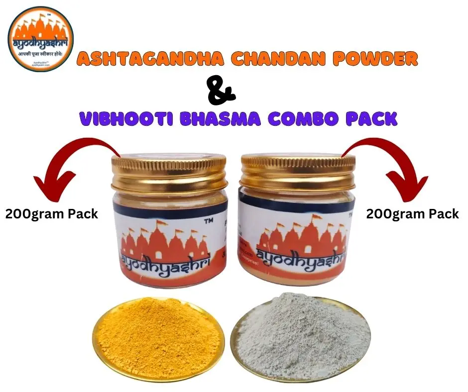 Ashtagandha Chandan Powder and Vibhuti Bhasam Combo Pack Combo- 2x50gm Pack