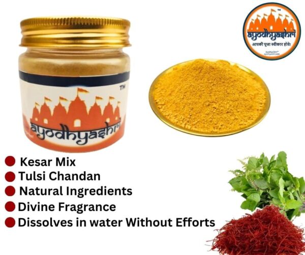 Ashtagandha Chandan Powder Original | Kesar Tulsi Mix Tilak Powder-50 Gram - Image 3