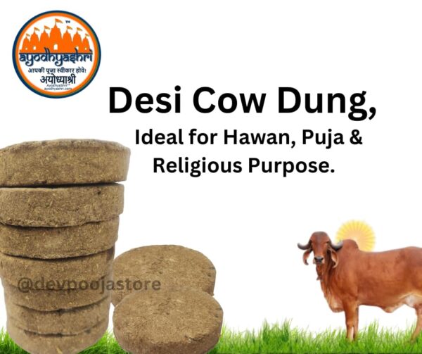 Cow Dung Cake For Pooja, Gobar upla-Pack of 21 - Image 3
