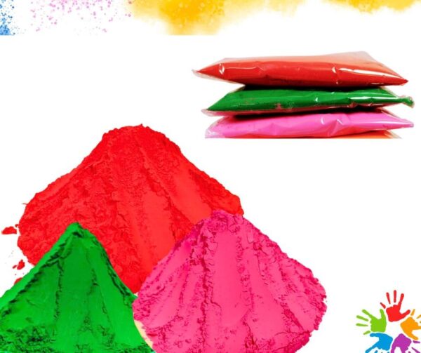 Holi Color Pack-Assorted Vibrant Gulal- 3,100gm