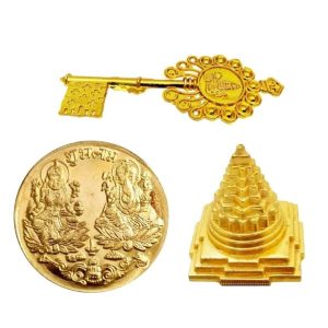 Lord Laxmi Ganesha Coin with Shri Yantra