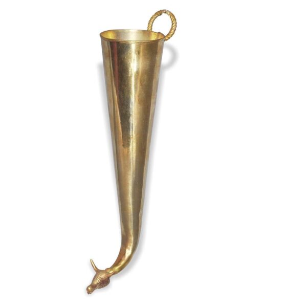 Brass Shringi (Gaumukhi) – Traditional Vessel for Abhishek & Pooja