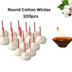 Round cotton wicks for pooja-Diya batti for pooja