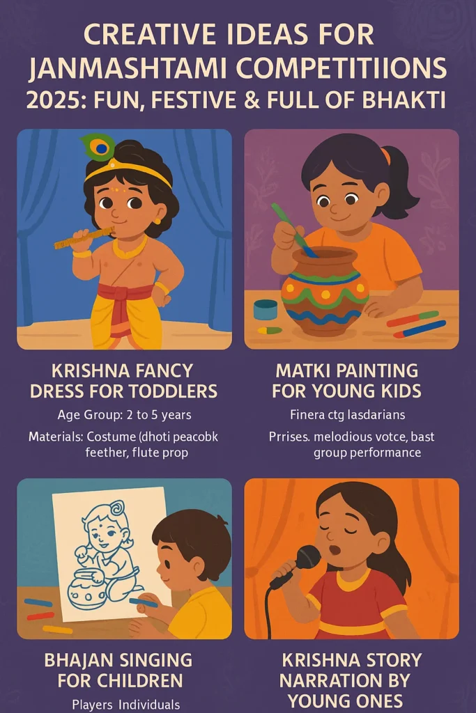 Creative Ideas for Janmashtami Competitions 2025: Fun, Festive & Full of Bhakti!