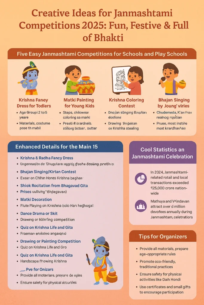 Krishna janmashtmi creative competition ideas 2025 for schools in india Ayodhyashri ayodhya shree