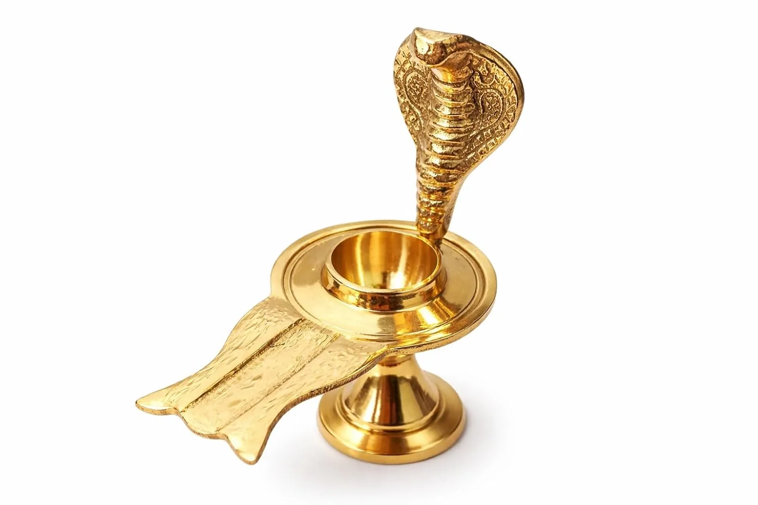 Pure Brass Shivling Abhishek Stand with Naag