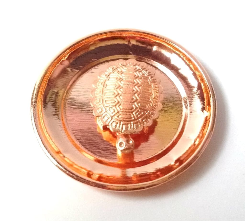 Copper Tortoise with Plate Ayodhyashri
