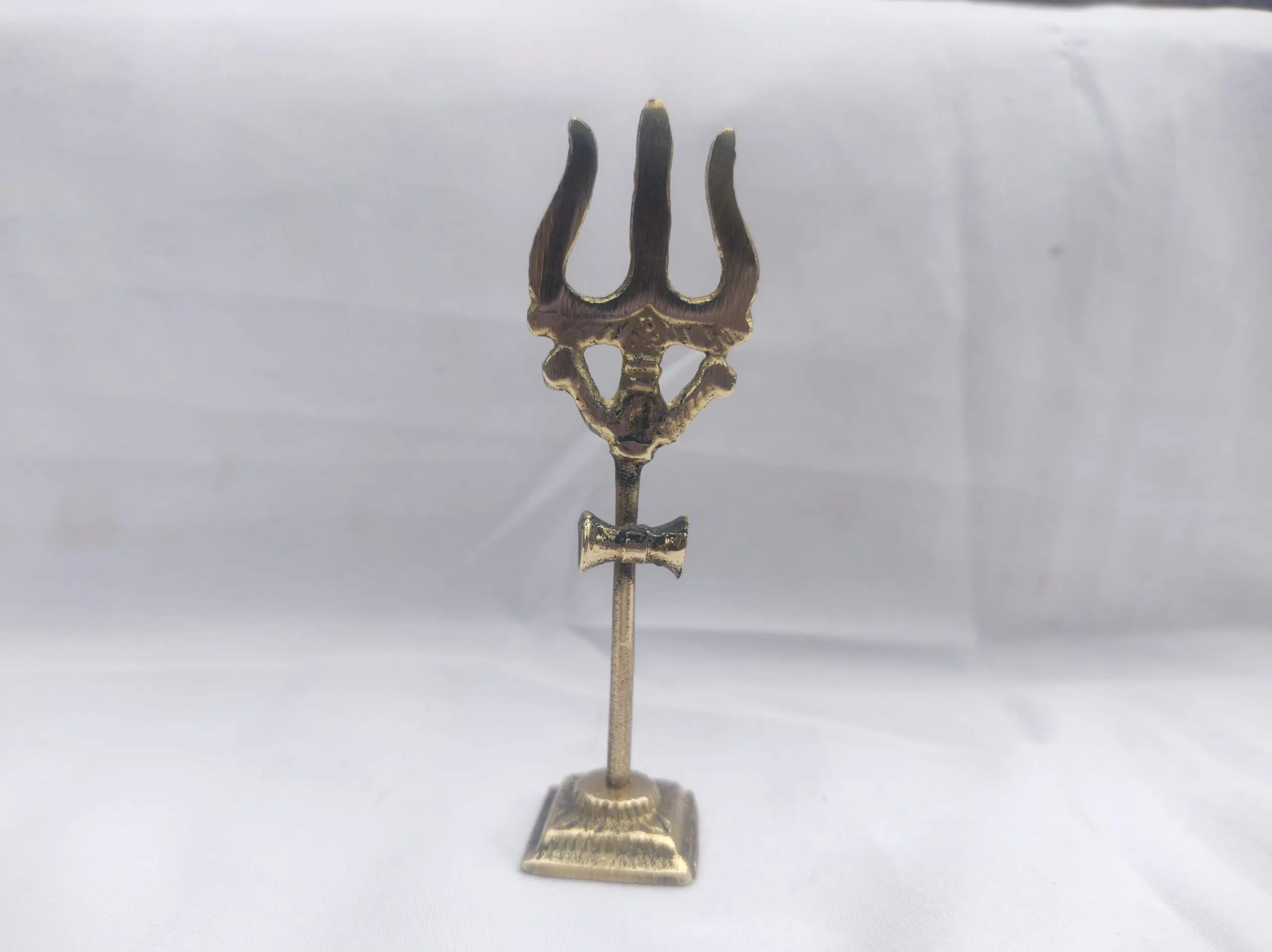 Brass Trishul with Stand Brass Statue-Ayodhayshri