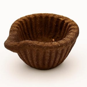 Cow Dung Design Diya (Pack of 12) made from pure desi gau gobar