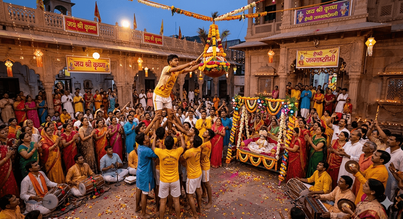Janmashtami 2026 Complete Guide: Puja Vidhi, Fast Rules, Krishna Bhog, Decoration Ideas, Samagri List, Midnight Rituals & Spiritual Meaning