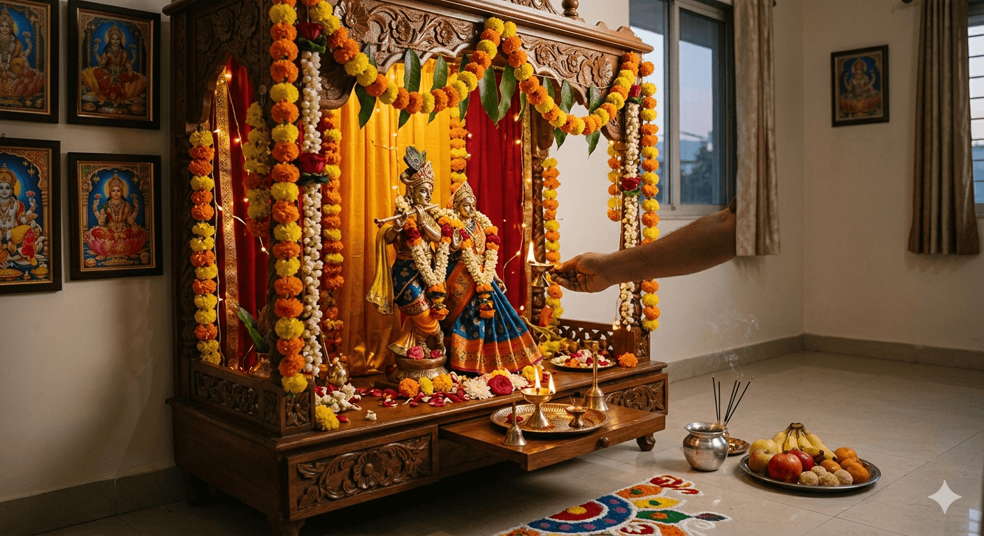 Janmashtami Puja Vidhi At Home 2026: Step-By-Step Krishna Worship Guide