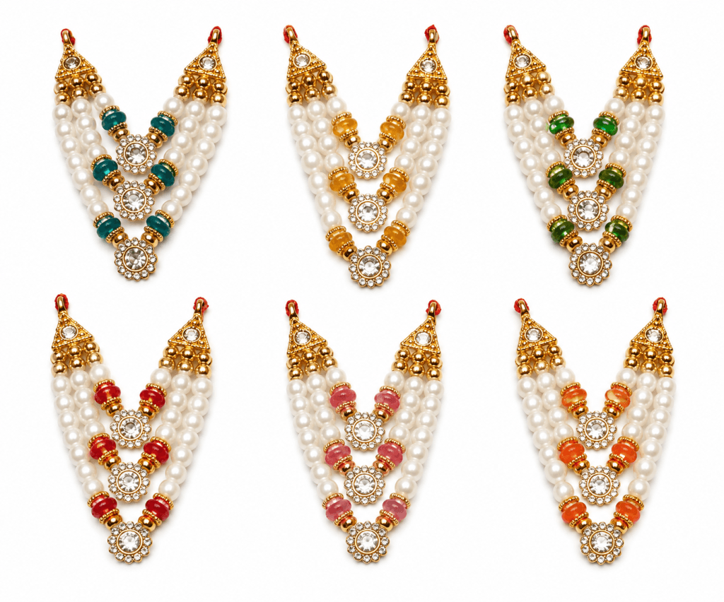 Laddu Gopal Shringar Mala Set of 6 | Pearl (Moti)