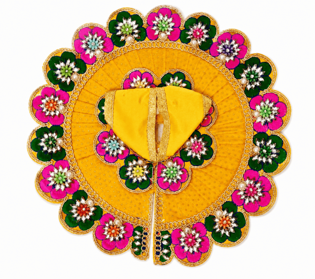 Bal Gopal Krishna Idol & Thakur Ji Poshak Size 1 No-5"Yellow