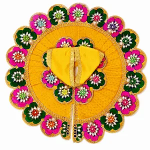Fancy Dress for Thakur Ji 4 No-8inch Yellow Colour