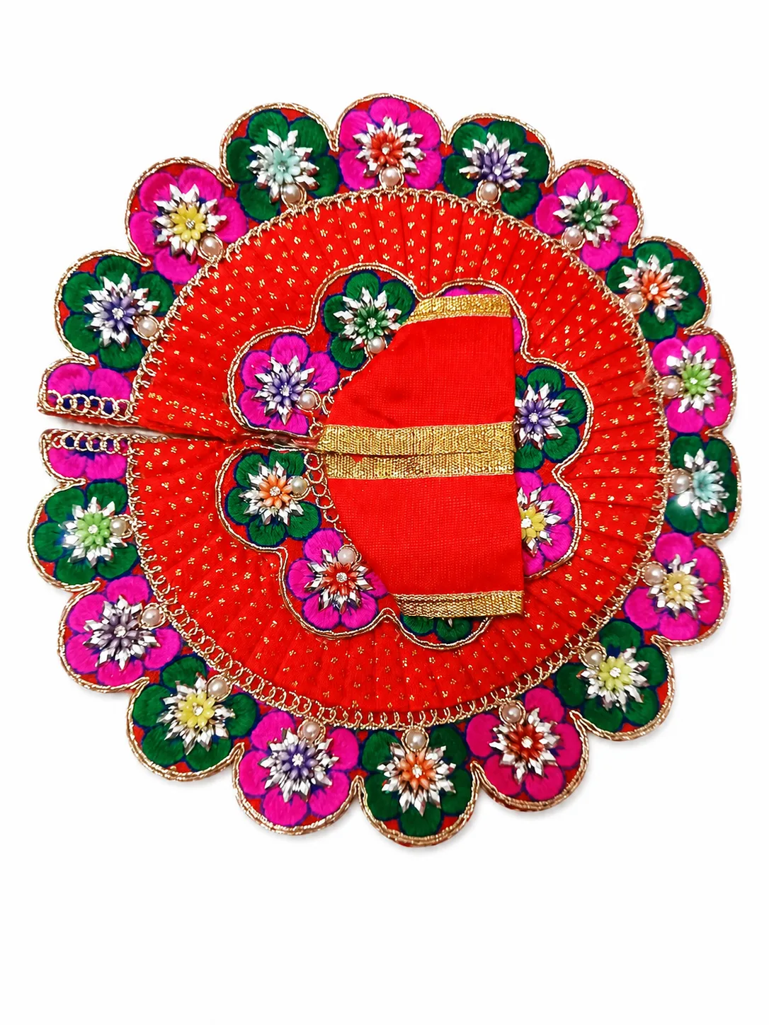 Janmashtami Special Fancy Dress for Bal Gopal 4 No-8inch Red Colour