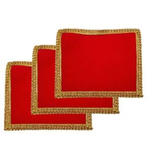 Designer Bhagwan Asan for Mandir, Temple Shelf & Home Decoration(Pack of 3) (6x8 inch)