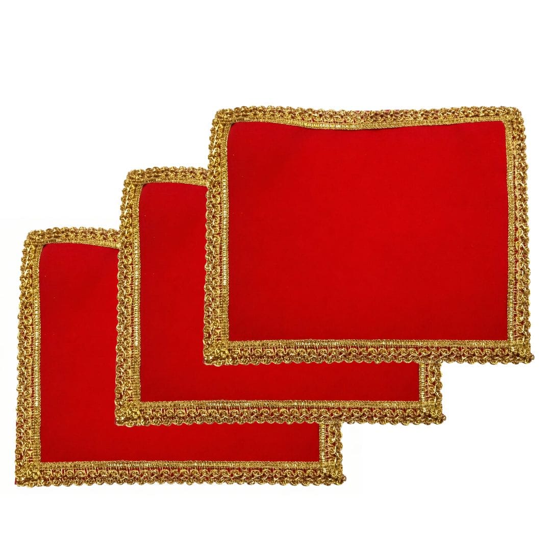 Designer Bhagwan Asan for Mandir, Temple Shelf & Home Decoration(Pack of 3) (6x8 inch)