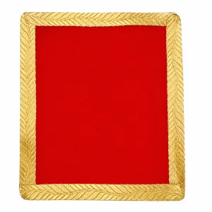 Red Velvet Chowki Aasan Cloth for Puja(Pack of 1) (10x12 inch)