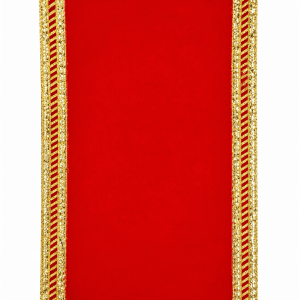 Red Velvet Chowki Aasan Cloth for Puja(Pack of 1) (13x26 inch)